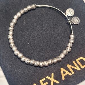 ALEX AND ANI Silver Beaded Bangle Bracelet
